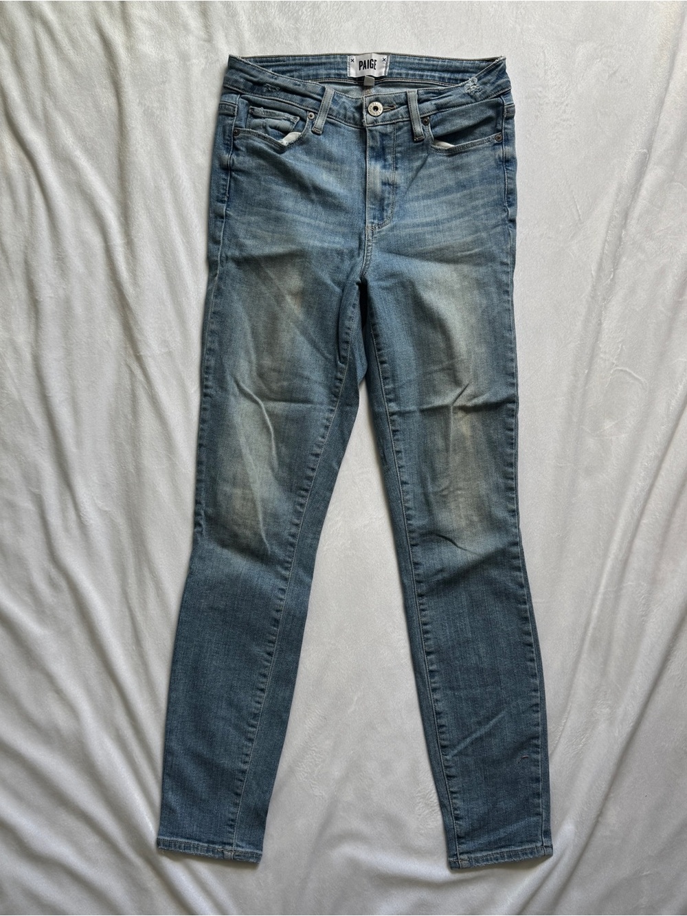 PAIGE Light Wash Slim Jeans